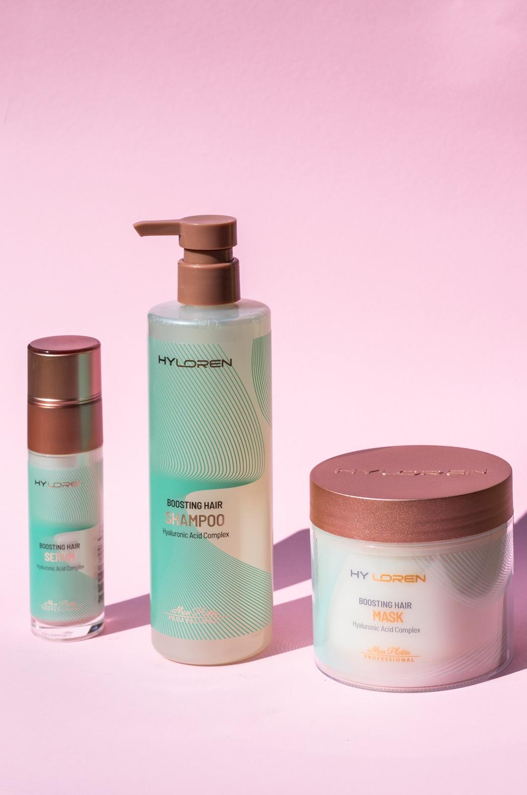 Boosting Hair Trio — Serum · Shampoo · Mask — Hyloren by Mon Platin Professional